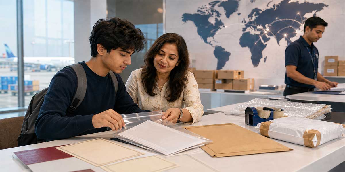 Secure packing for academic document courier